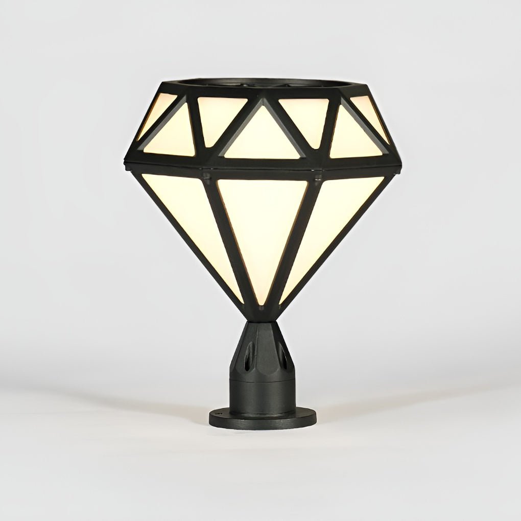 waterproof outdoor diamond shaped led post lights for fences