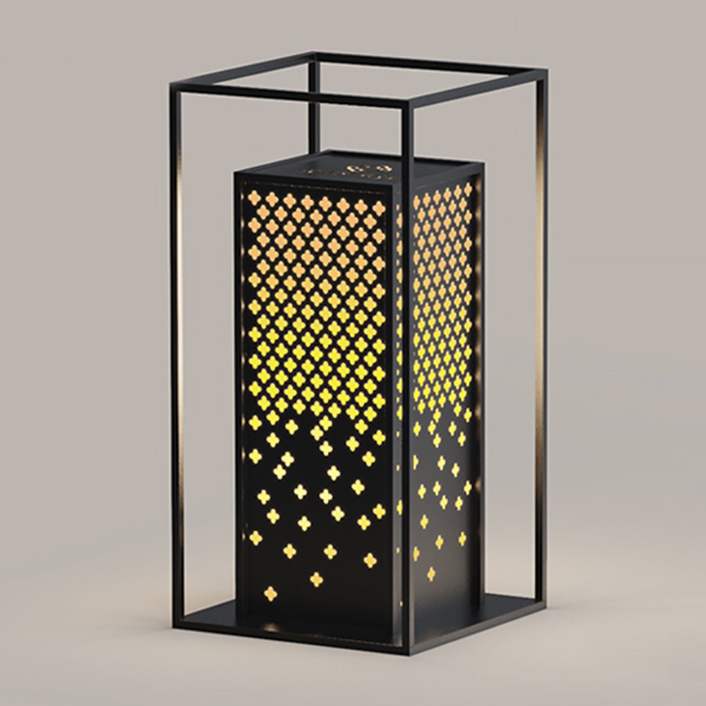 waterproof outdoor garden light with floral brown stainless steel design