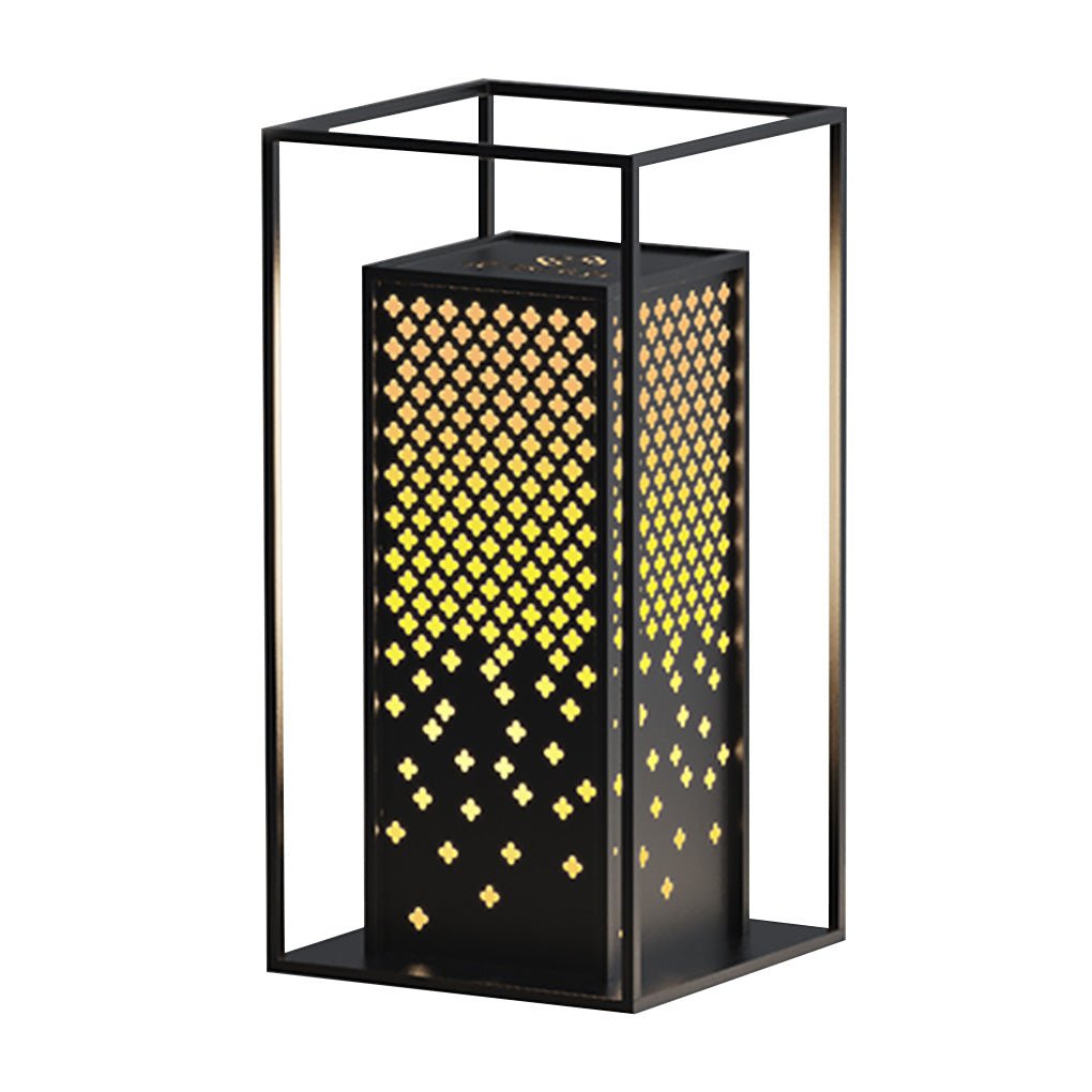 waterproof outdoor garden light with floral brown stainless steel design