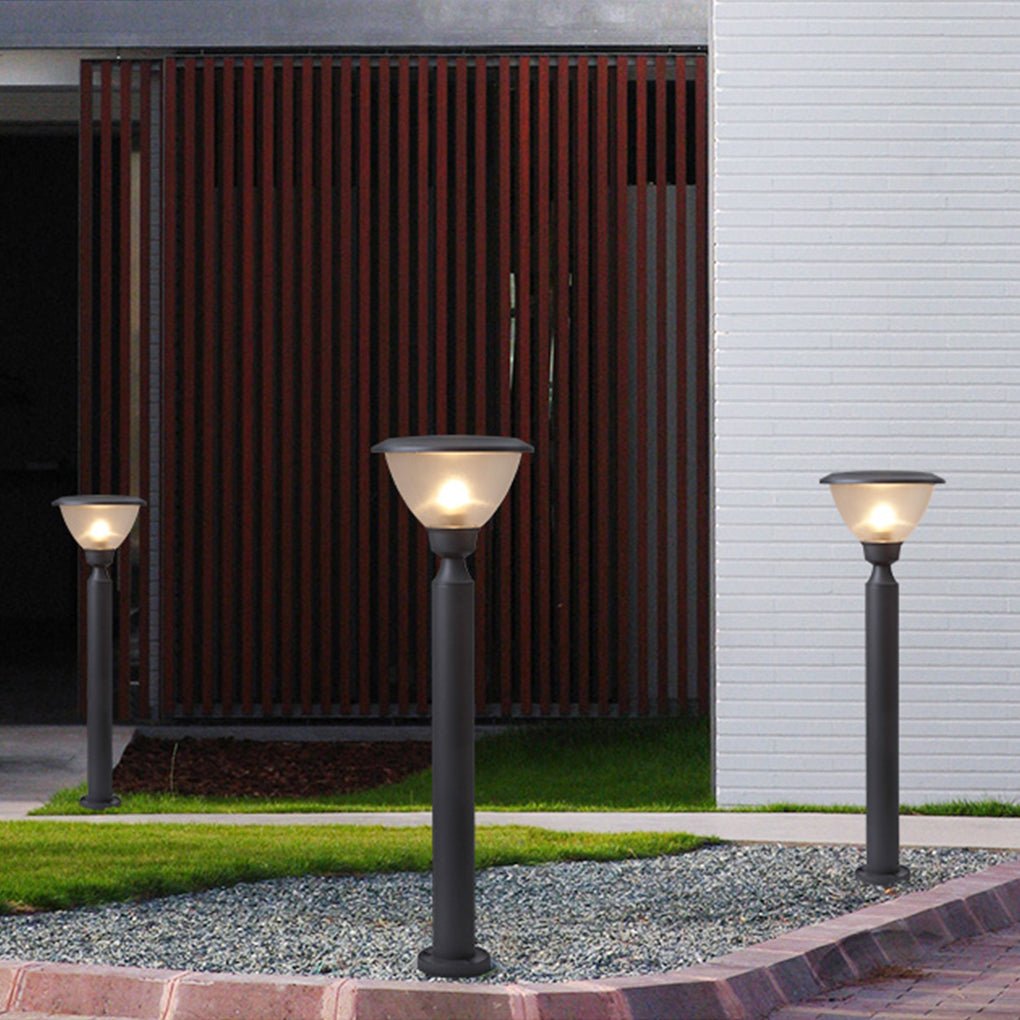 Round & Square Outdoor Bollard Light — Die-Cast Aluminum, E27, IP54 Weatherproof