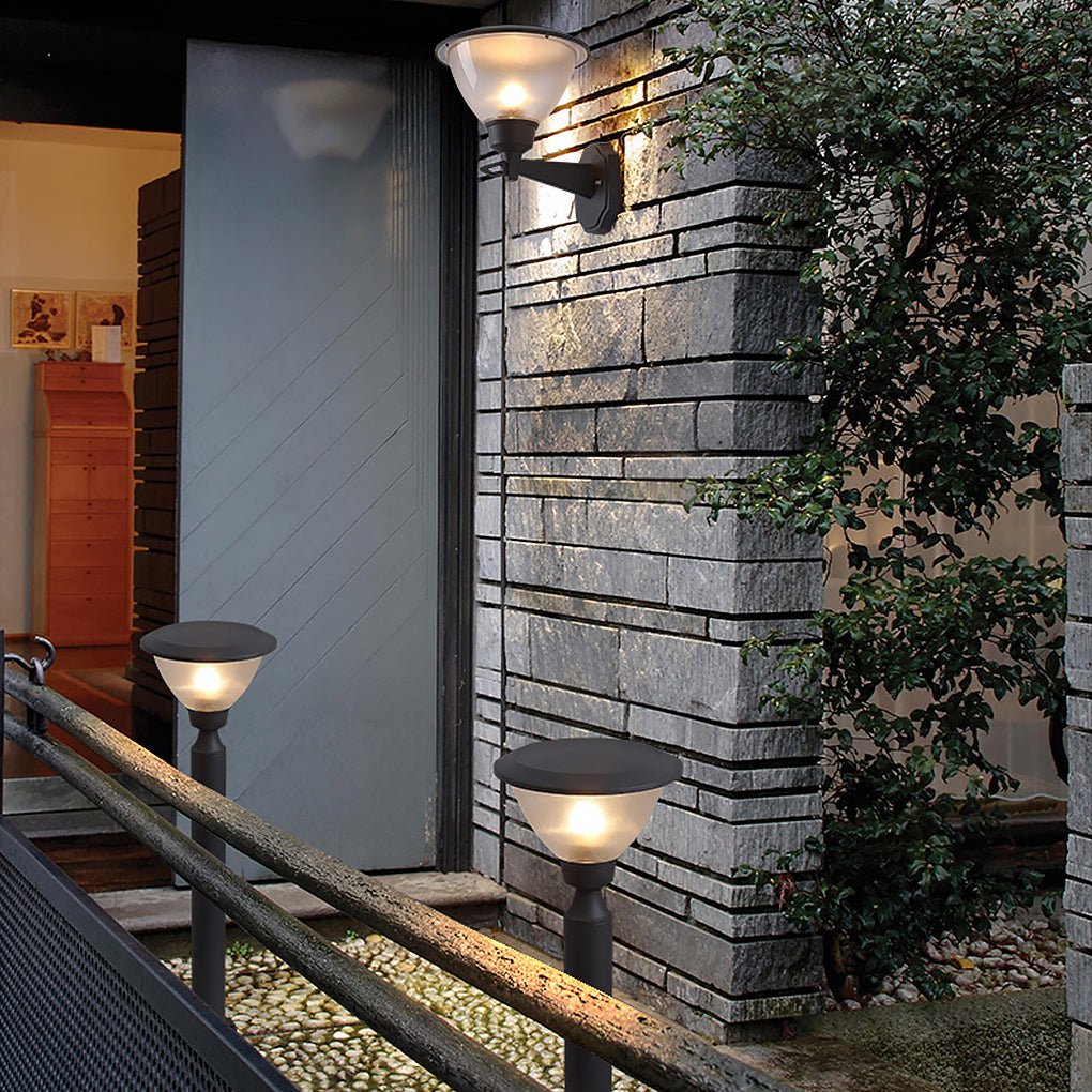 Round & Square Outdoor Bollard Light — Die-Cast Aluminum, E27, IP54 Weatherproof