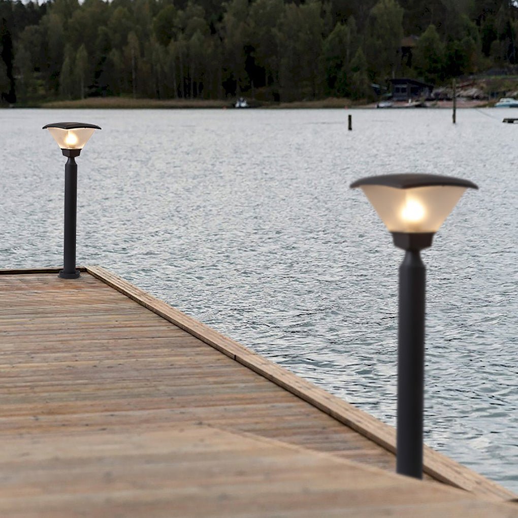Round & Square Outdoor Bollard Light — Die-Cast Aluminum, E27, IP54 Weatherproof