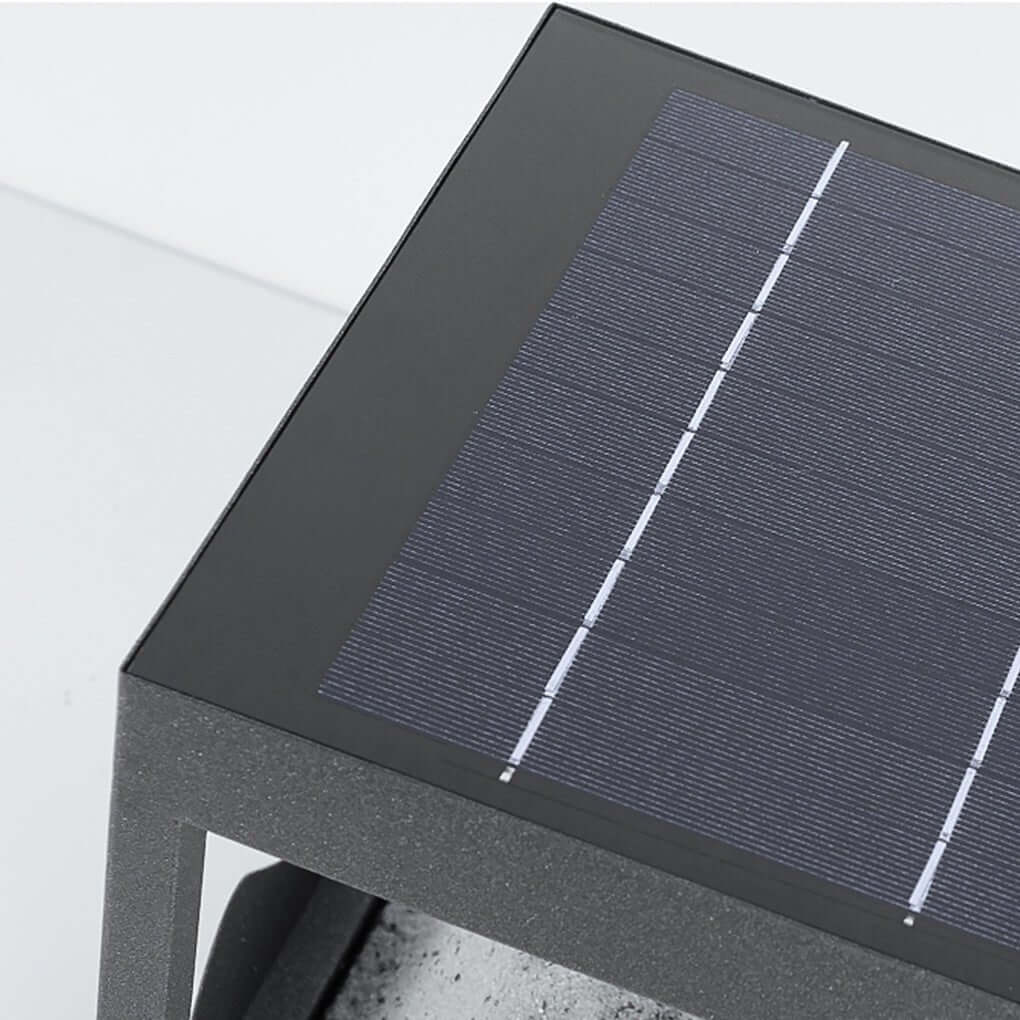 waterproof outdoor solar decorative column light for mountain landscapes