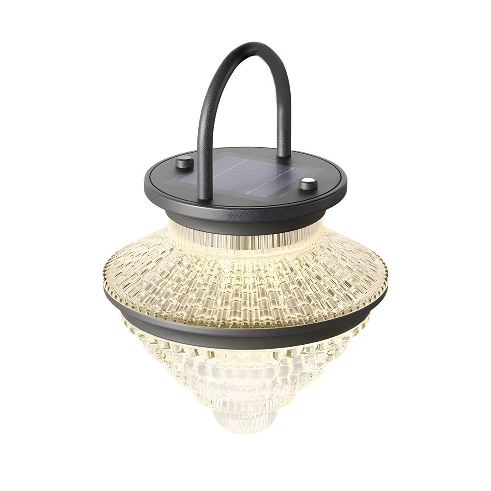Portable Solar Outdoor Lantern — Aluminum & Acrylic, LED, 3-Step Dimming, USB Charging, IP65, 6.1" × 8.9"