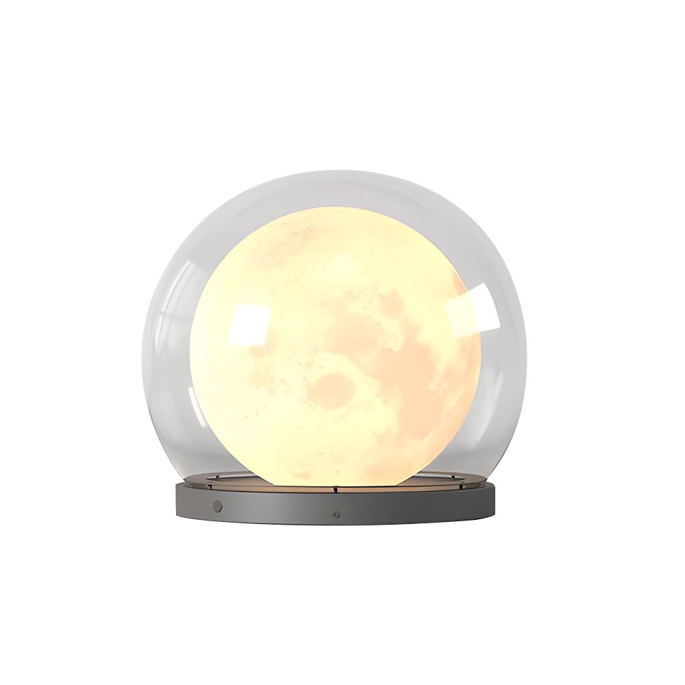 waterproof solar bubble lunar post light outdoor globe lantern for gates and landscape lighting