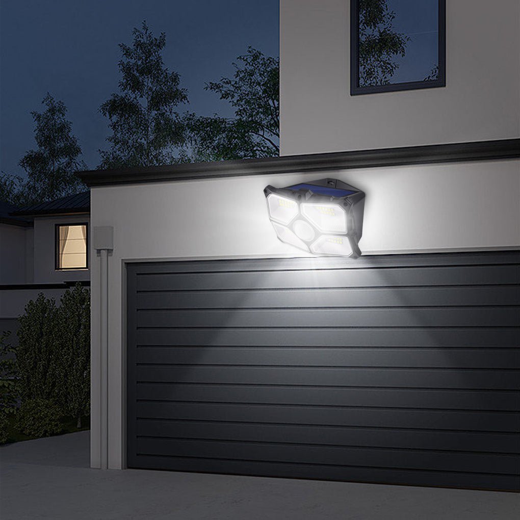 waterproof solar motion sensor led wall lamp outdoor garden sconces