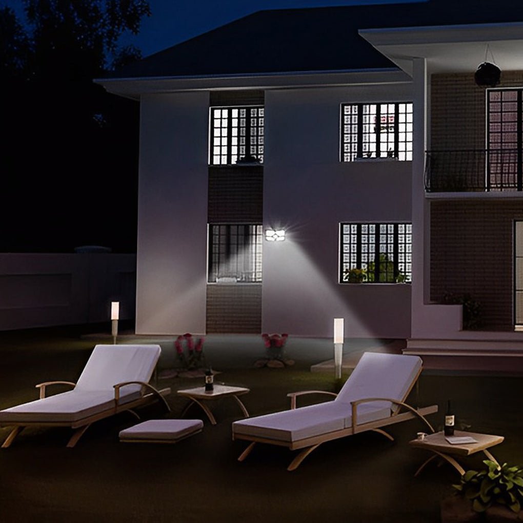 waterproof solar motion sensor led wall lamp outdoor garden sconces