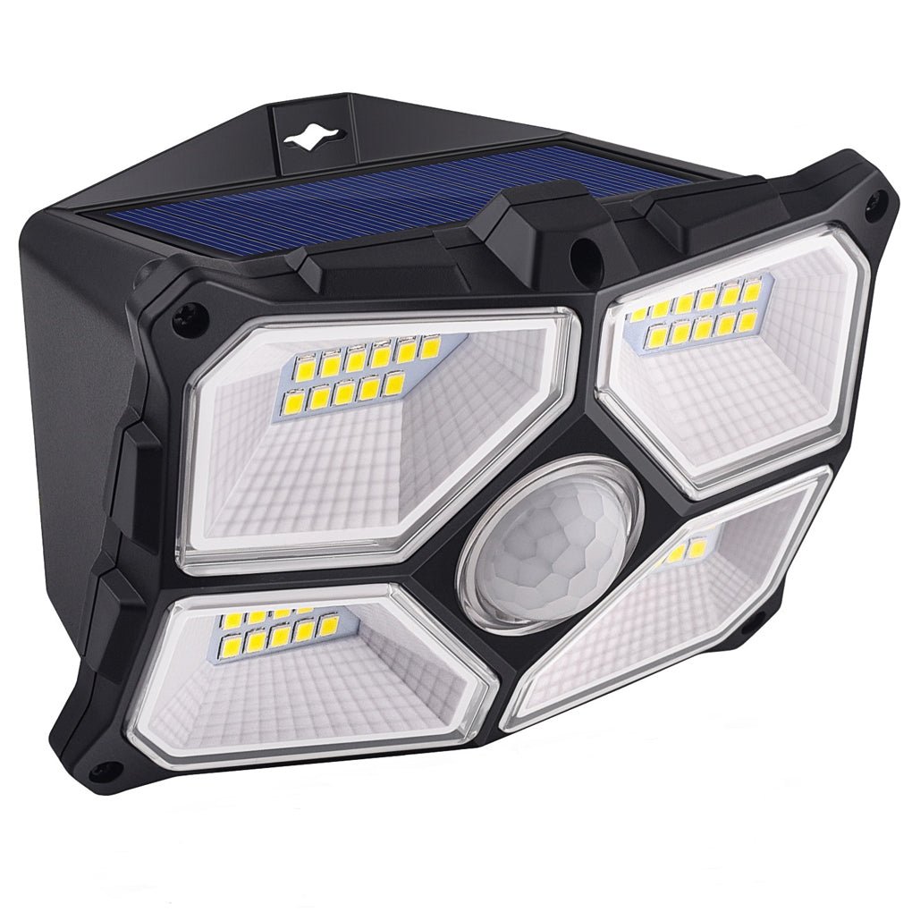 waterproof solar motion sensor led wall lamp outdoor garden sconces