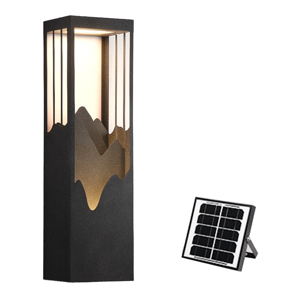 waterproof solar wall lamp with mountain scenery led up and down lighting for porches