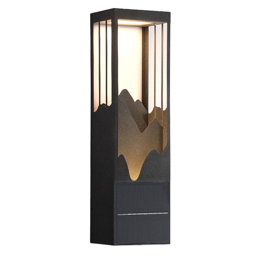 waterproof solar wall lamp with mountain scenery led up and down lighting for porches