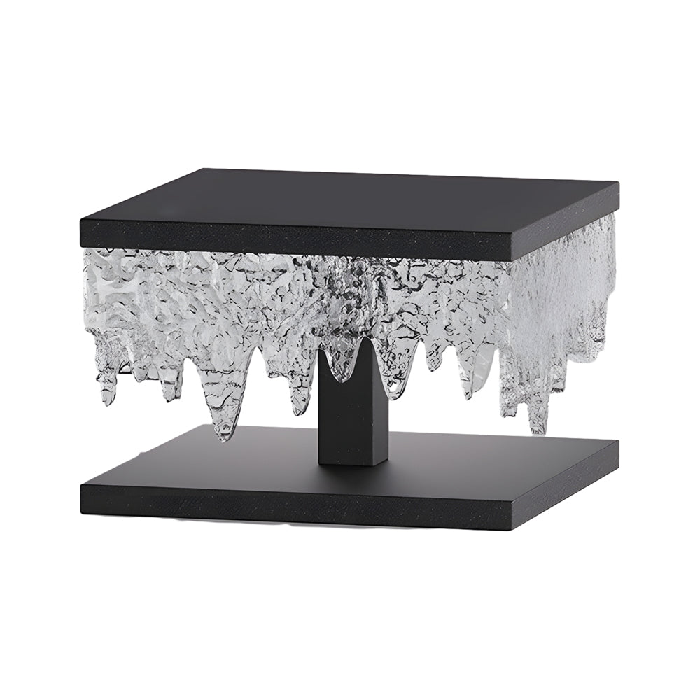 Modern Black Solar Fence Post Lights - Waterproof Square Creative Design