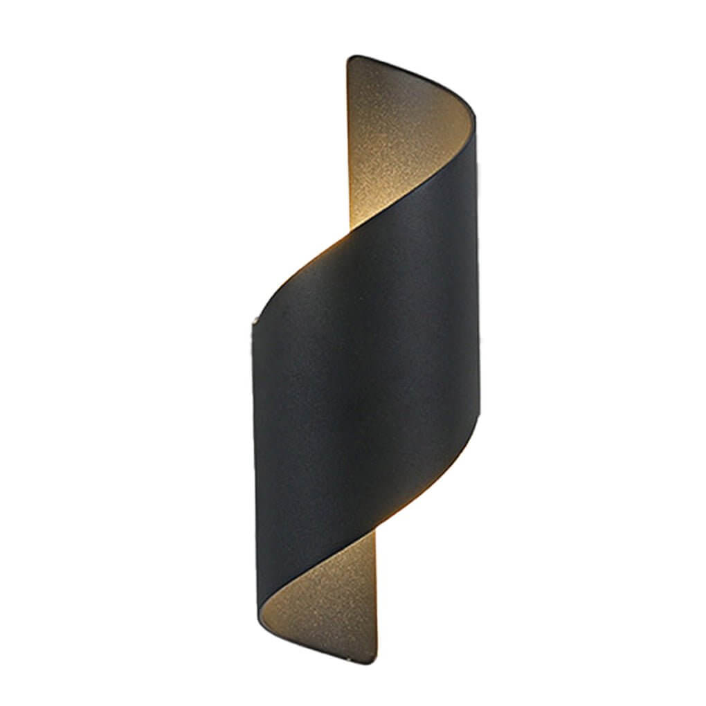 waterproof two way luminous wall light with unique spiral design for aisles and balconies