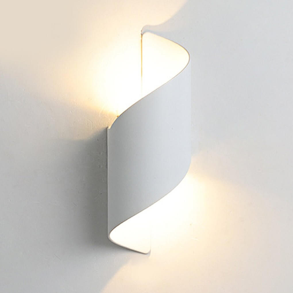 waterproof two way luminous wall light with unique spiral design for aisles and balconies