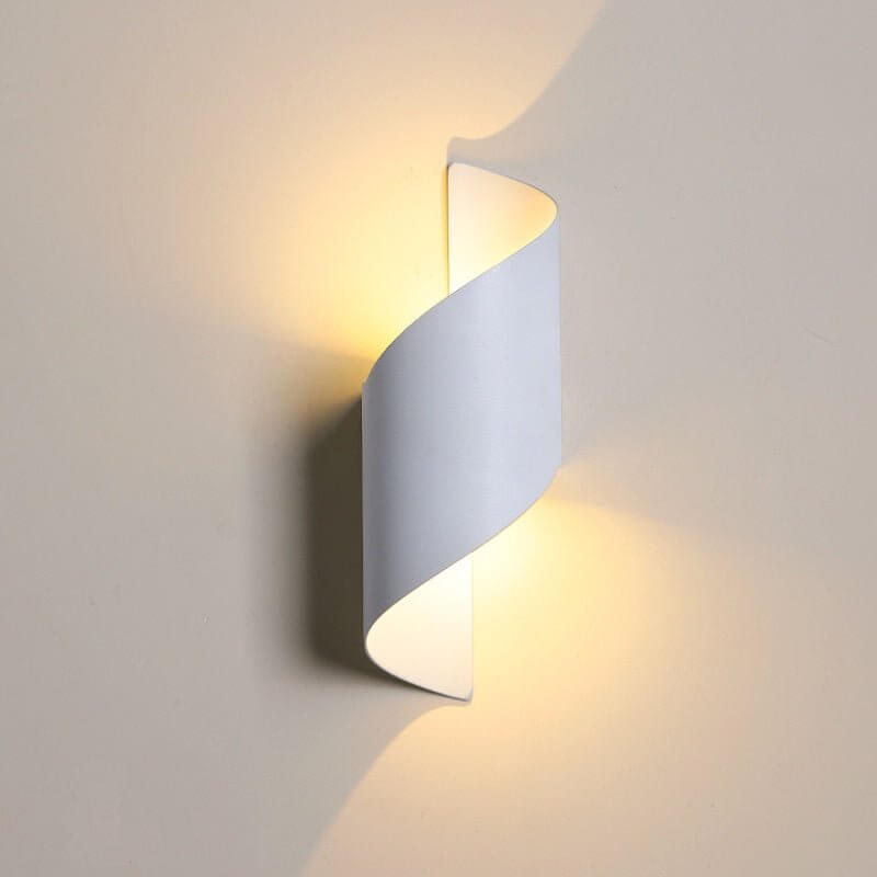 waterproof two way luminous wall light with unique spiral design for aisles and balconies