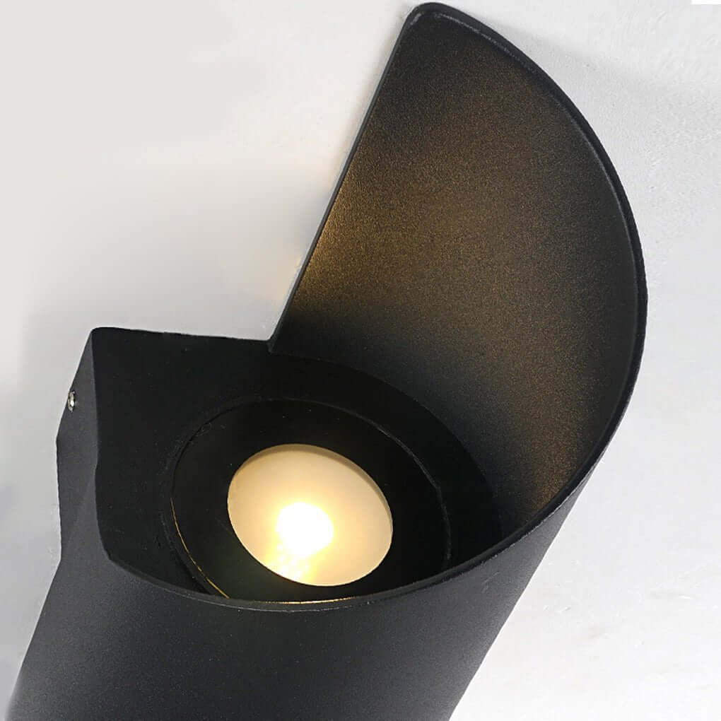 waterproof two way luminous wall light with unique spiral design for aisles and balconies