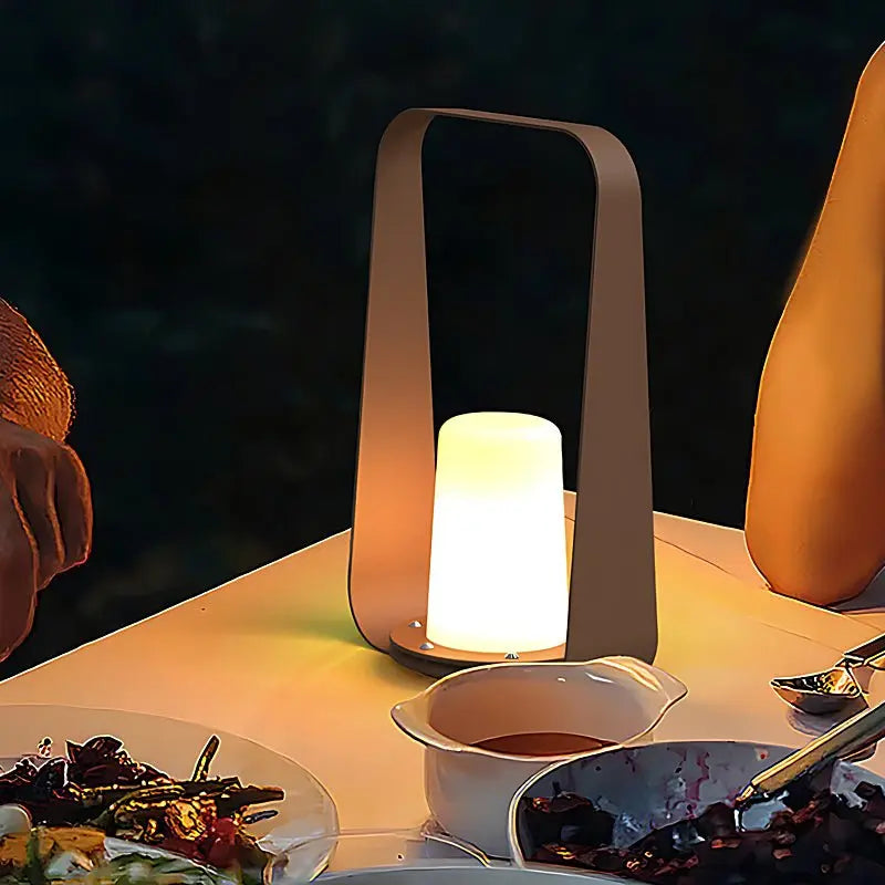 Modern Outdoor Portable LED Table Lamp - Waterproof and USB Rechargeable Luxe