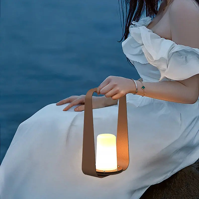 Modern Outdoor Portable LED Table Lamp - Waterproof and USB Rechargeable Luxe
