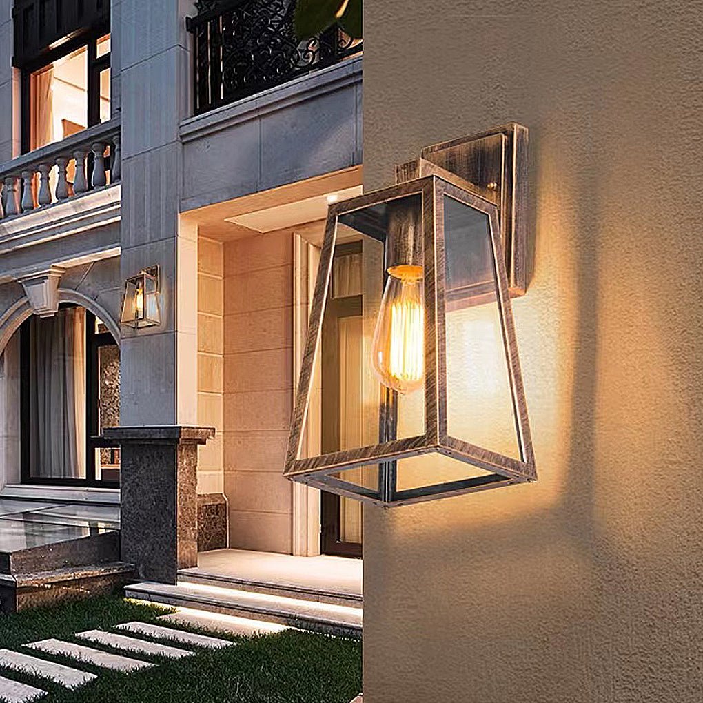 waterproof vintage industrial style glass wall sconce outdoor wall lamp