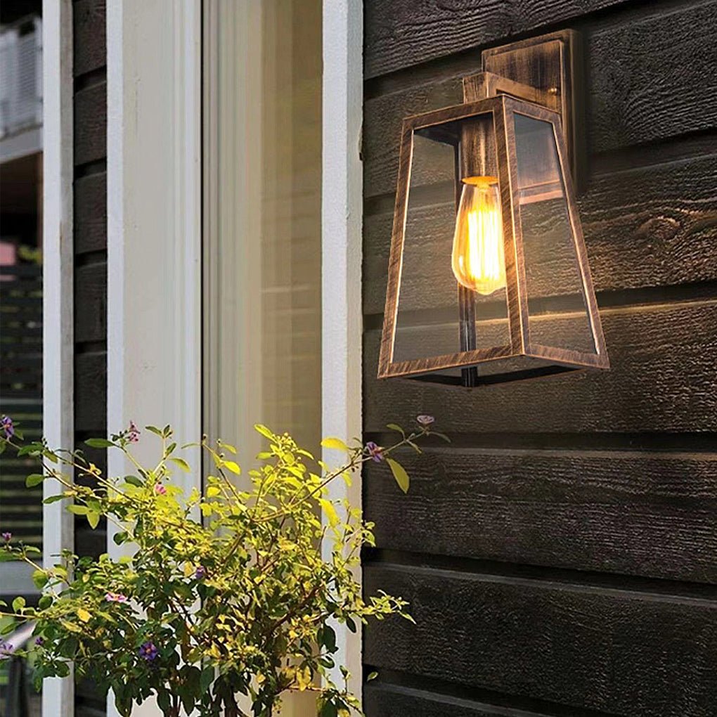 waterproof vintage industrial style glass wall sconce outdoor wall lamp