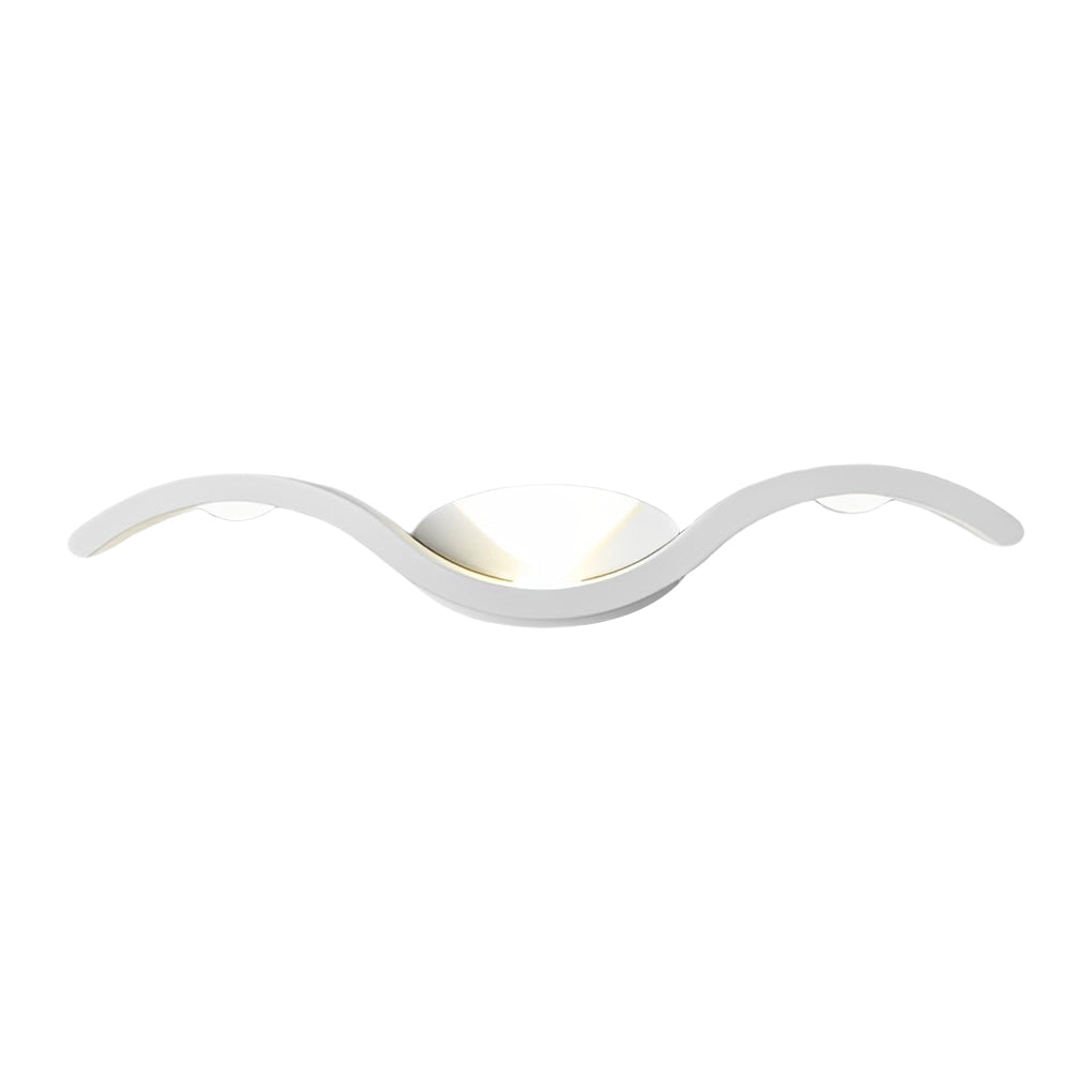 Seagull Wave Up/Down Outdoor Wall Sconce — Die-Cast Aluminum, 3-Light, IP65, Black or White