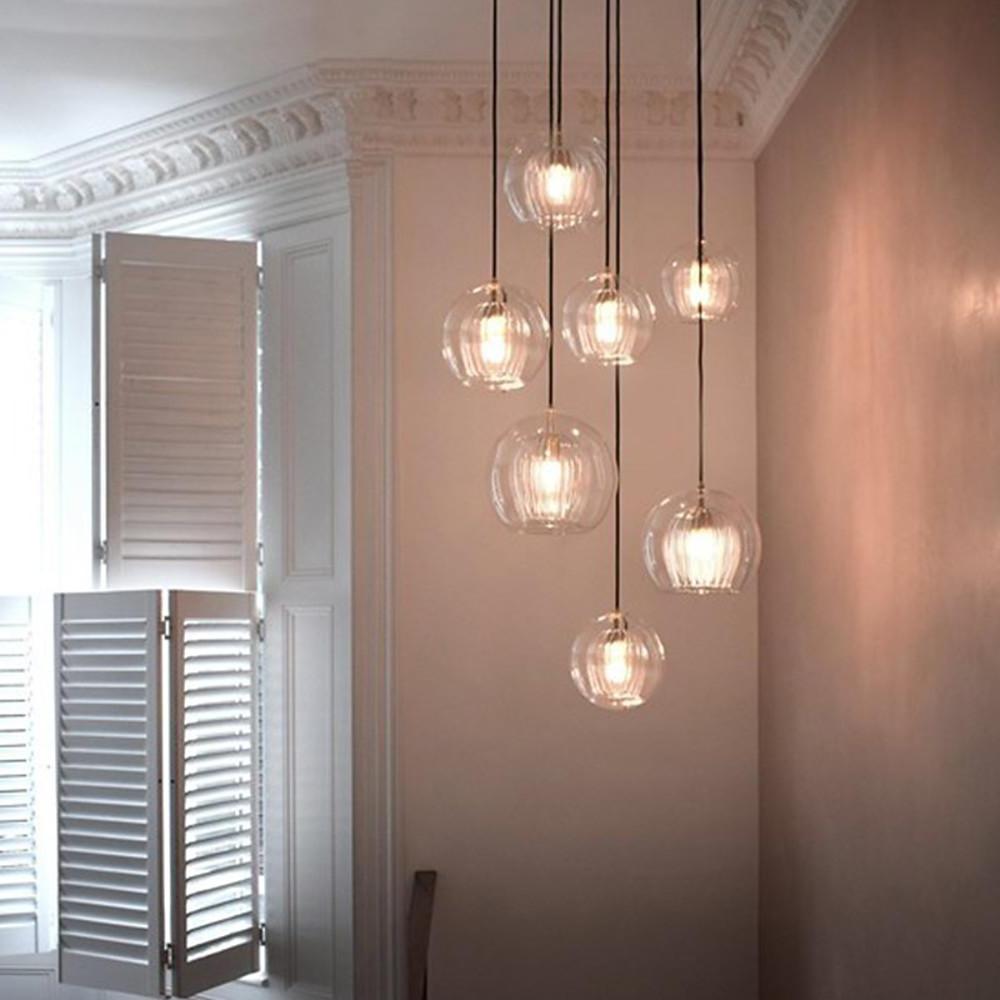 Glass Globe Mini Pendant — Copper, LED E27, 51" Adjustable Cord, 3000K / 6000K