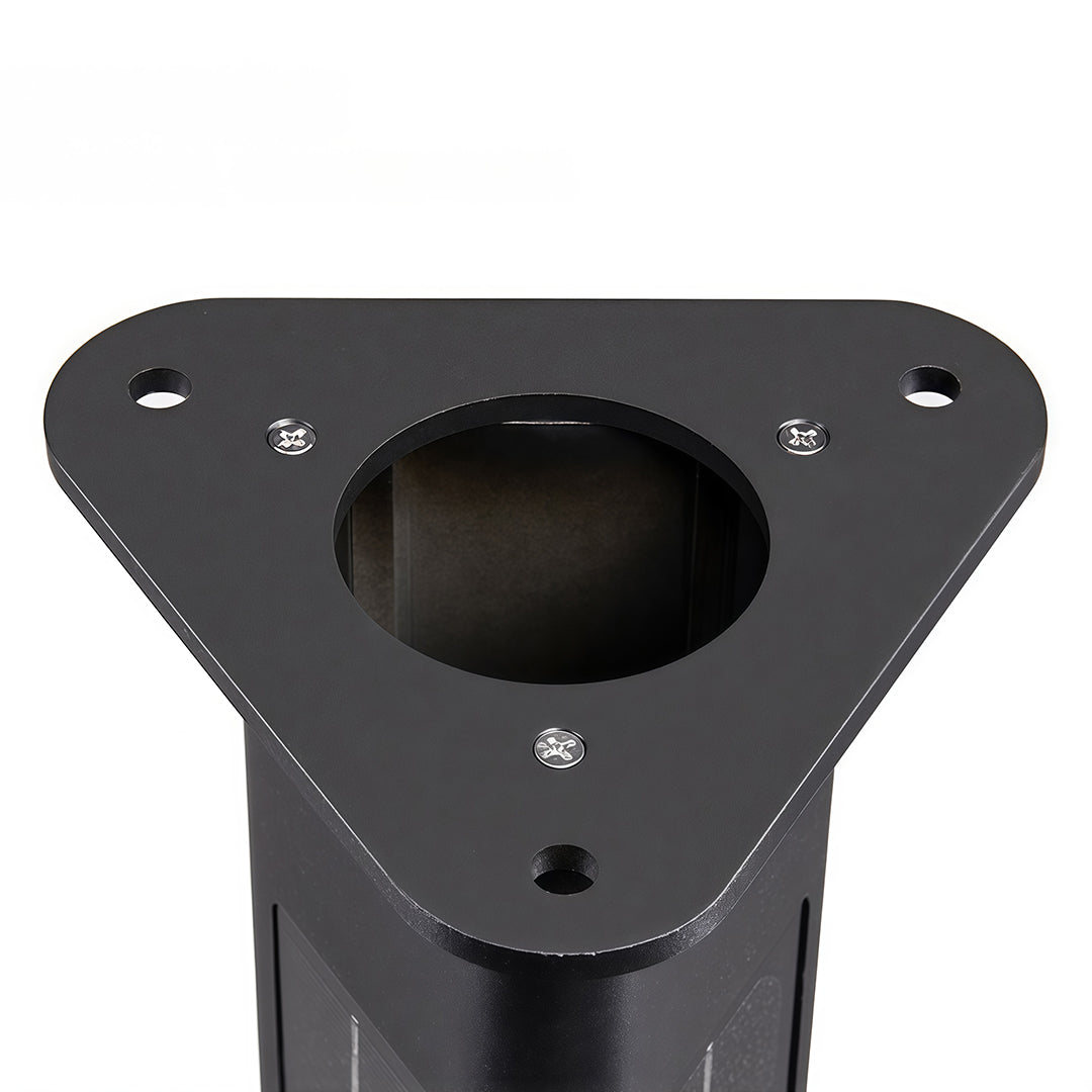 Solar Aluminum Bollard Light — Black, 3W LED, Three-Color Dimming (3000K/4500K/6000K), IP55, 4000mAh, 25.59" Height