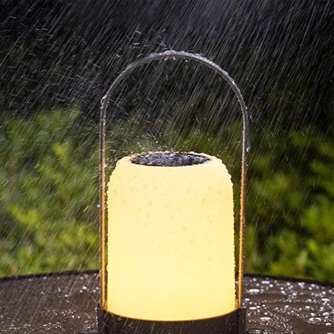 Portable Waterproof Handheld Light with Solar Power and USB Rechargeable Features Luxe