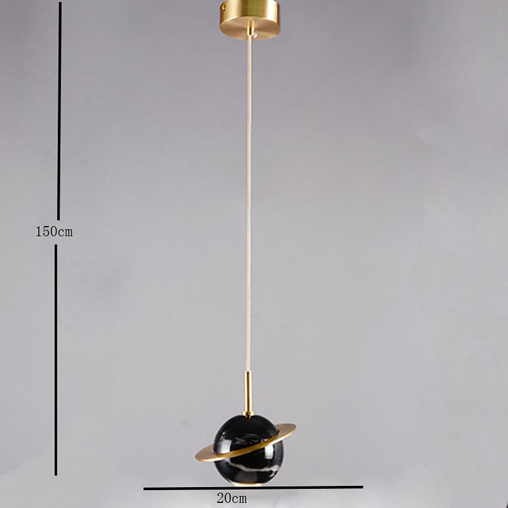 Planet Globe LED Mini Pendant — Metal, 1-Light, 5W, 3000K Warm White, 59" Adjustable Cord