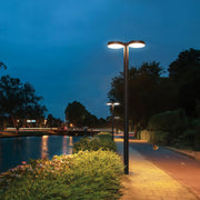 Solar Outdoor Street Light — Black Aluminum, 40W LED, Single or Double Head, 20000–40000mAh, IP65 Weatherproof