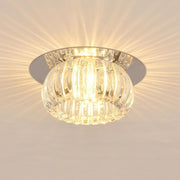 Geometric Crystal Flush-Mount Chandelier — Metal, LED, 7W, RGB + 3000K/6000K