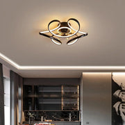 Modern Ceiling Fan with Light and 3 Blades Cluster Design Luxe