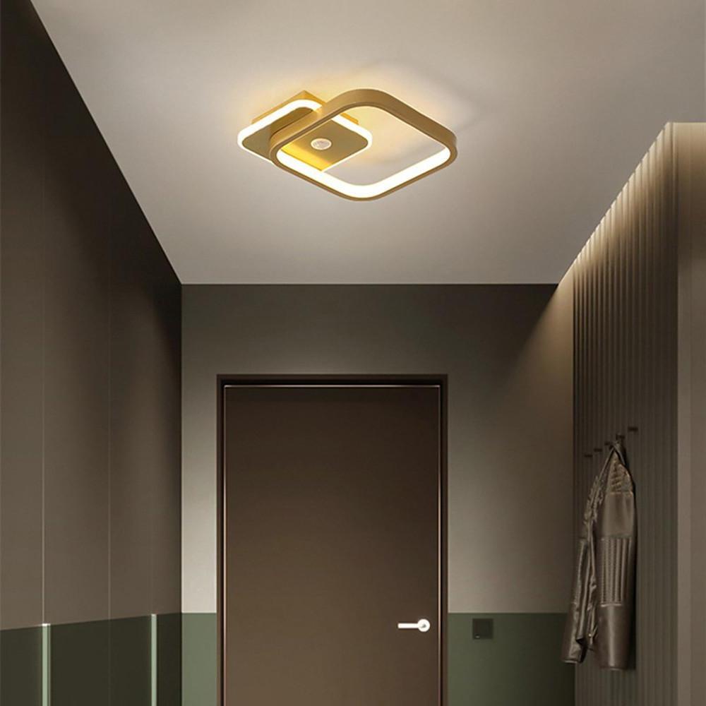 2 Overlapping Triangles LED Flush-Mount Ceiling Light — Aluminum, 14W, 6000K, 9"