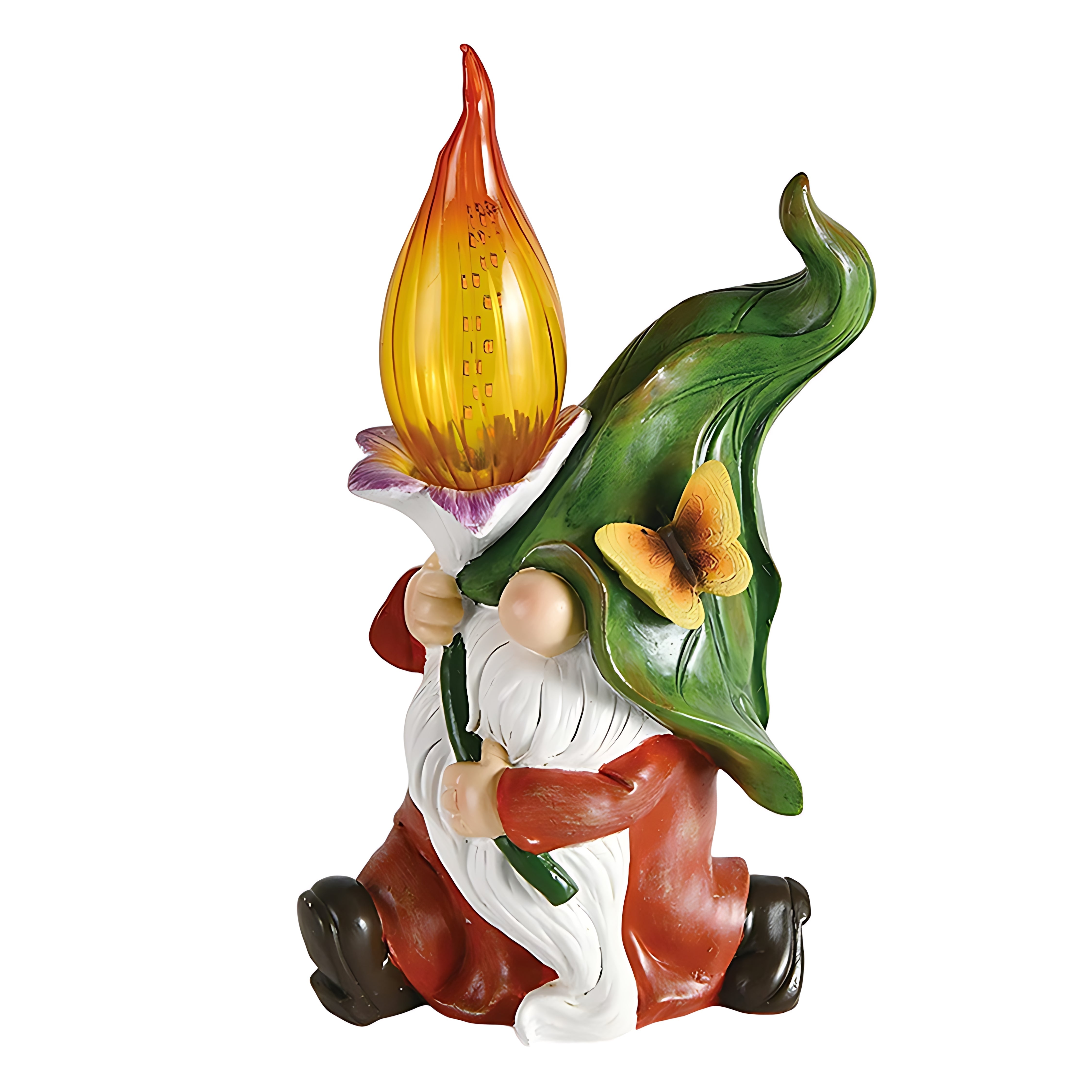 Solar Gnome Garden Novelty Lights — Resin, LED, Dusk-to-Dawn, IP44, 4 Designs