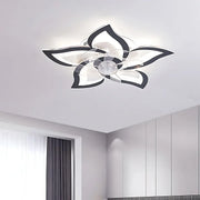 Modern White Ceiling Fan with Light and Remote Control - Dimmable Design Luxe