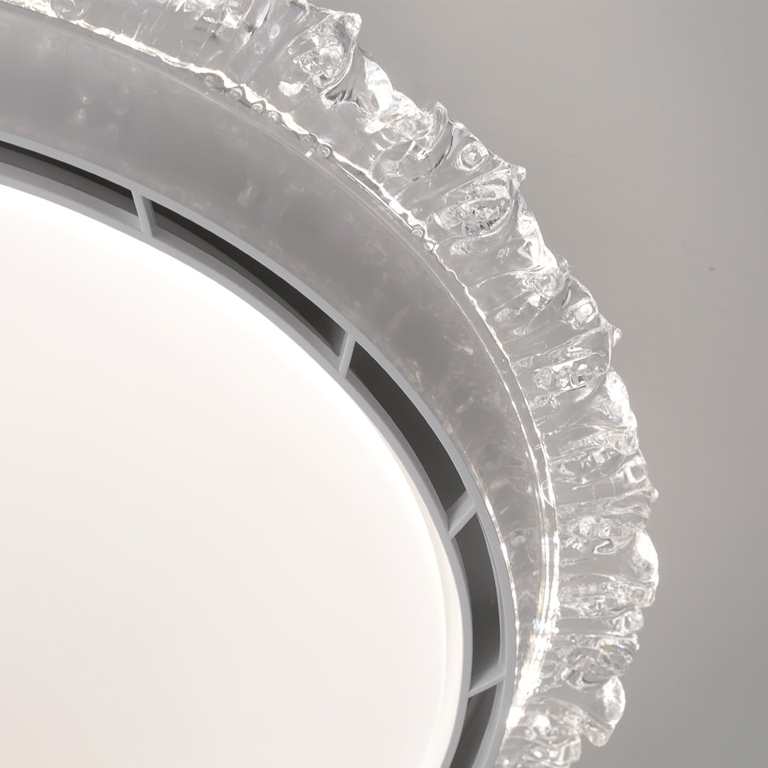 Minimalist Bladeless Ceiling Fan Lamp with Light - White