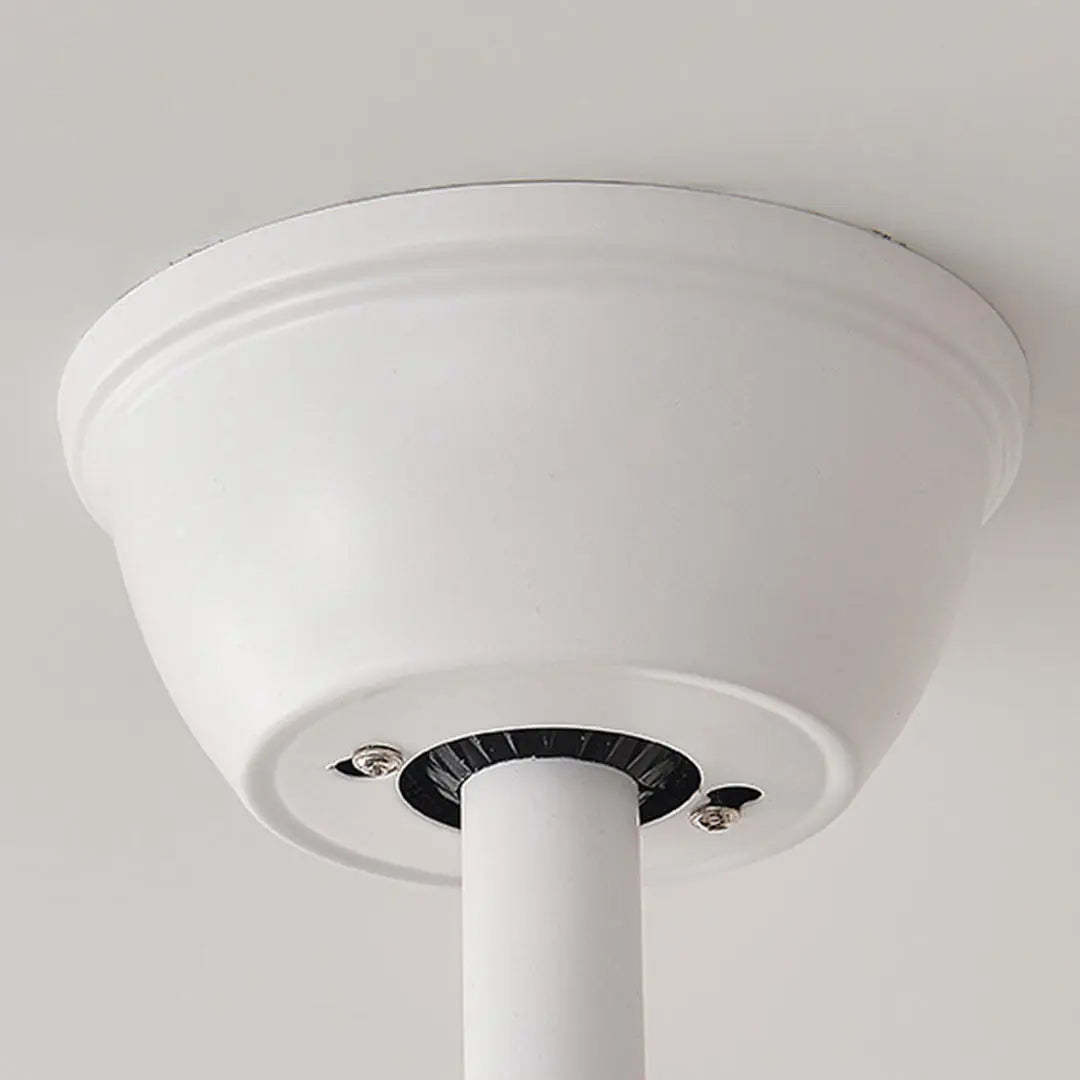 Nordic White Ceiling Fan with Light and Transparent Blades Luxe