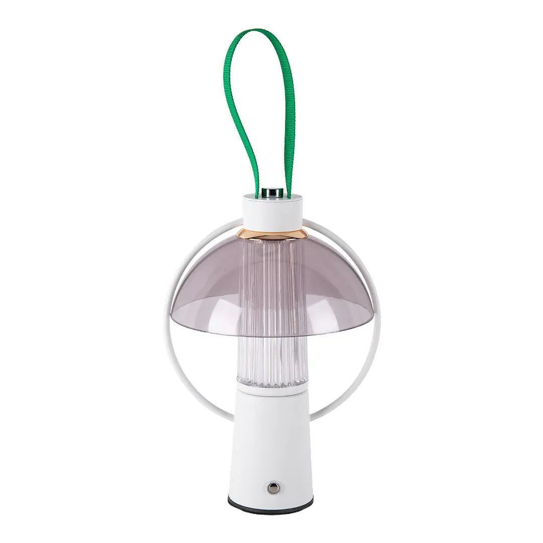 Decorative Circle Table Lamp with Iron Body and Acrylic Shade Luxe