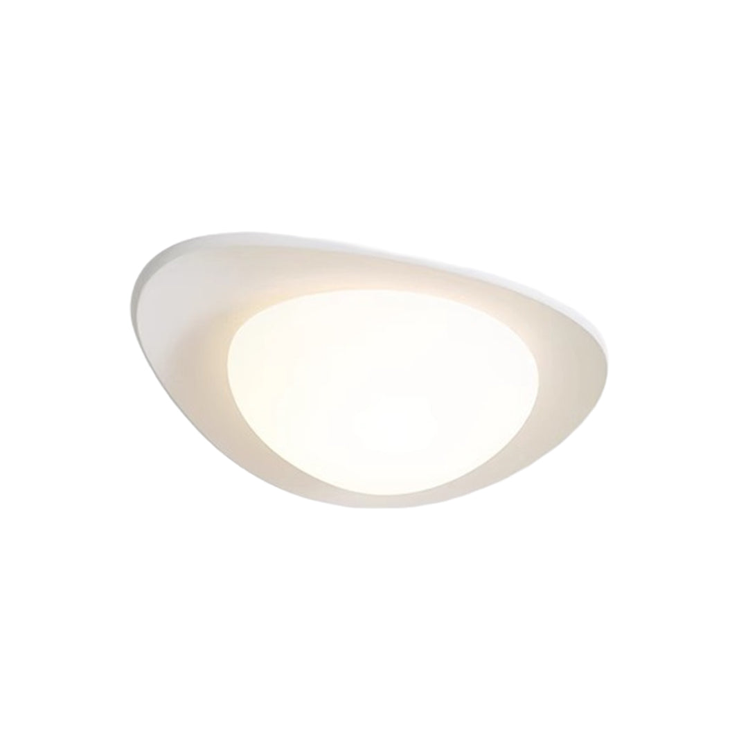 Pebble Flush-Mount Ceiling Light — Resin & PE, Full Spectrum LED, 3-Step Dimming, 18" / 24", 24W / 36W