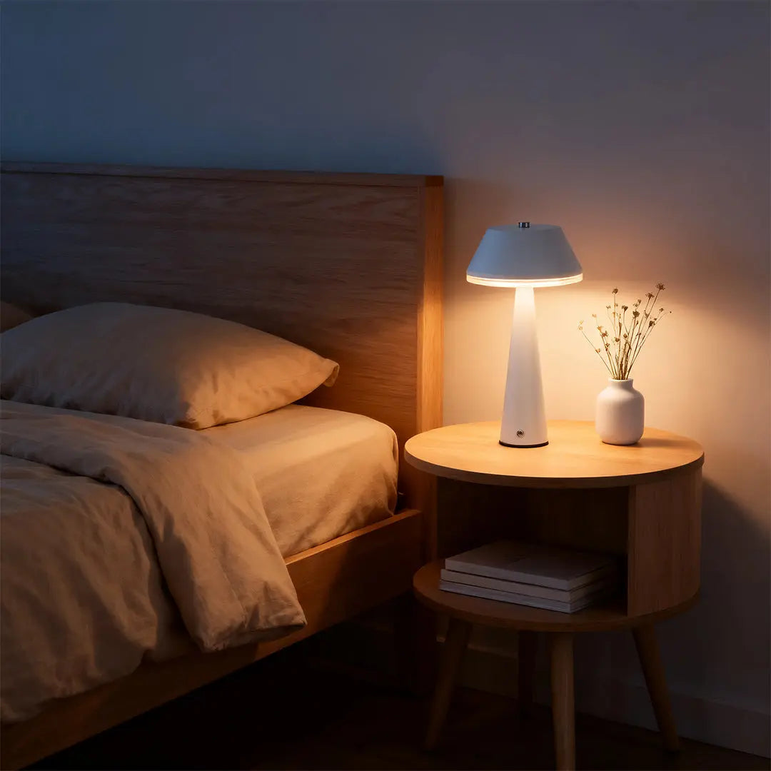 Unique Contemporary Portable Cordless Rechargeable Table Lamp Luxe