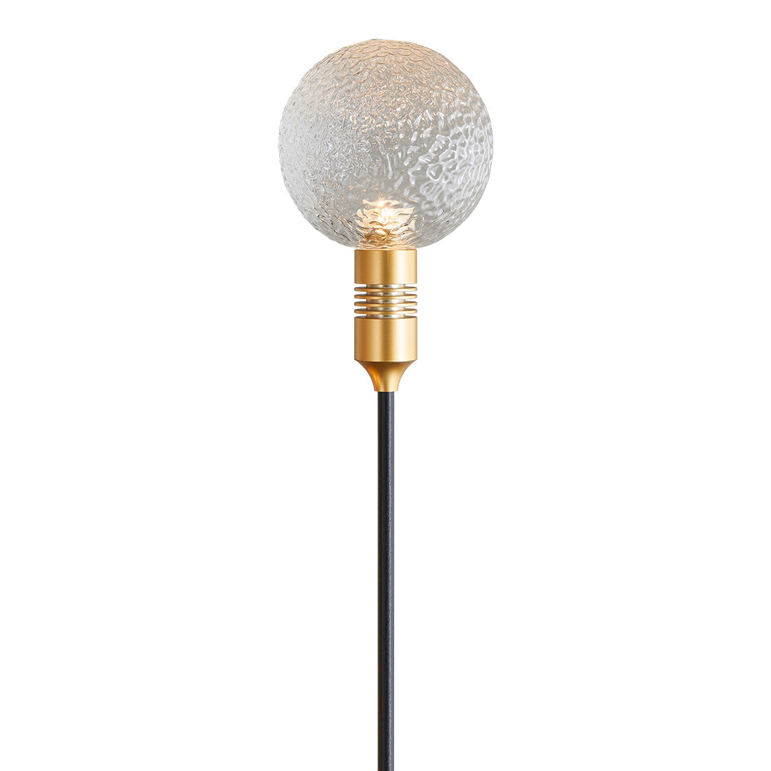 Reed-Shaped Glass Sphere Path Light — Aluminum, LED, IP65, 28"–55.5" Heights, Brown / Green / Clear