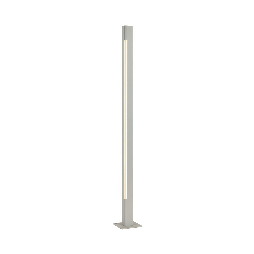 Outdoor LED Bollard Light — Aluminum, IP65, CRI 90, DC24V Hardwired, 5W–12W, 13.8"–35.4" Heights, Sand Coffee or Sand Gray