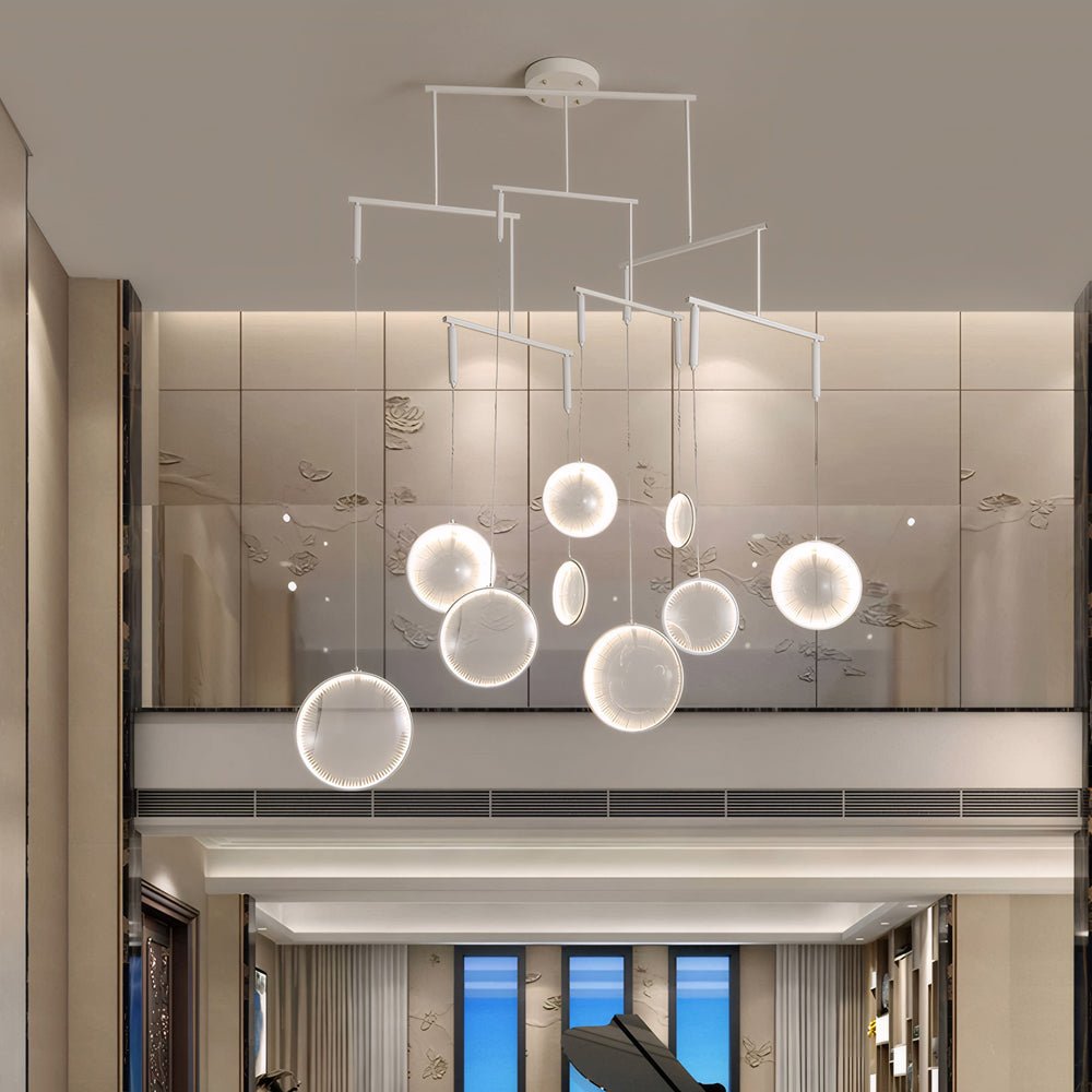 white focus led chandelier with 3 6 or 9 lights