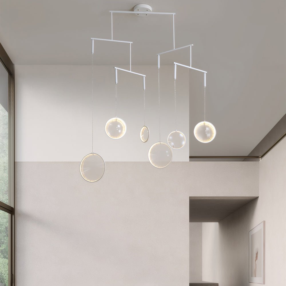 white focus led chandelier with 3 6 or 9 lights