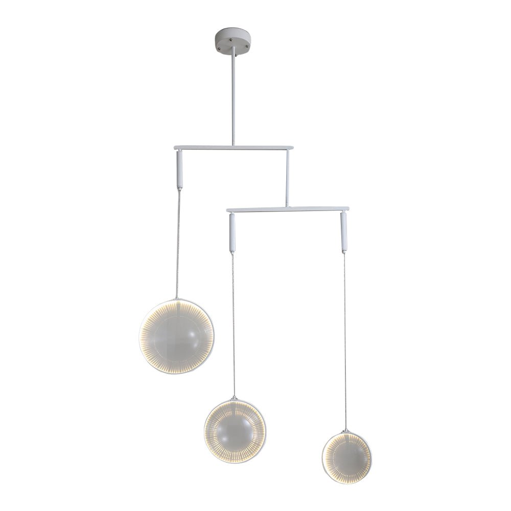 white focus led chandelier with 3 6 or 9 lights