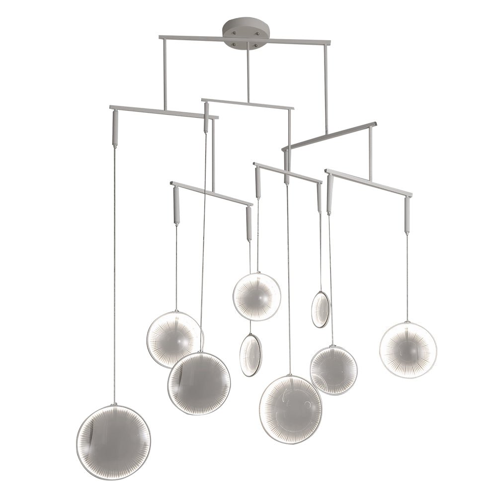 white focus led chandelier with 3 6 or 9 lights