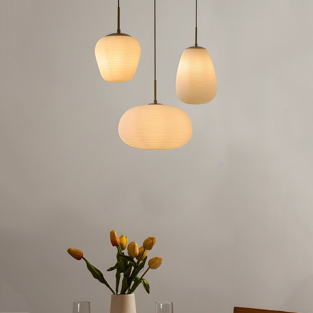 white glass pendant light by rituals