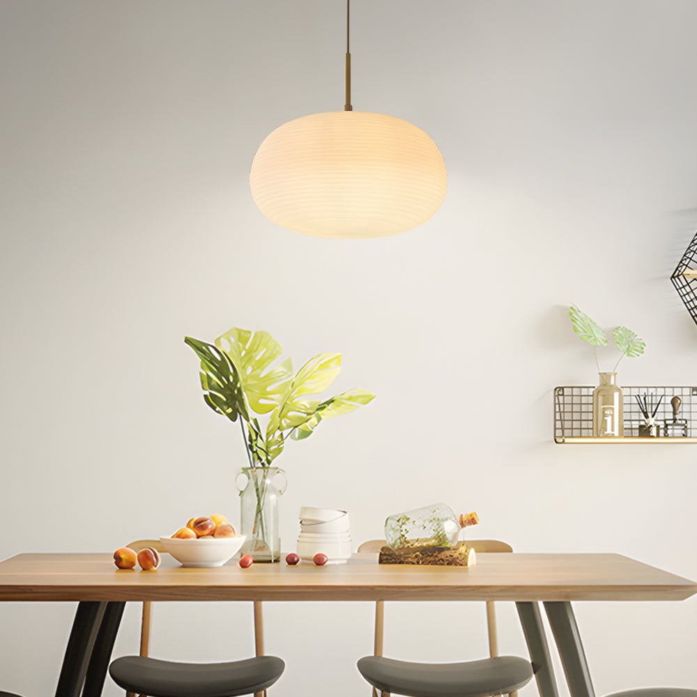 white glass pendant light by rituals