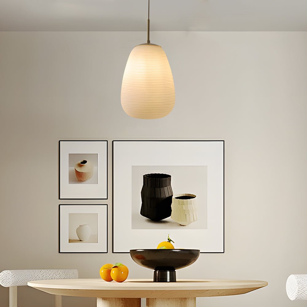 white glass pendant light by rituals