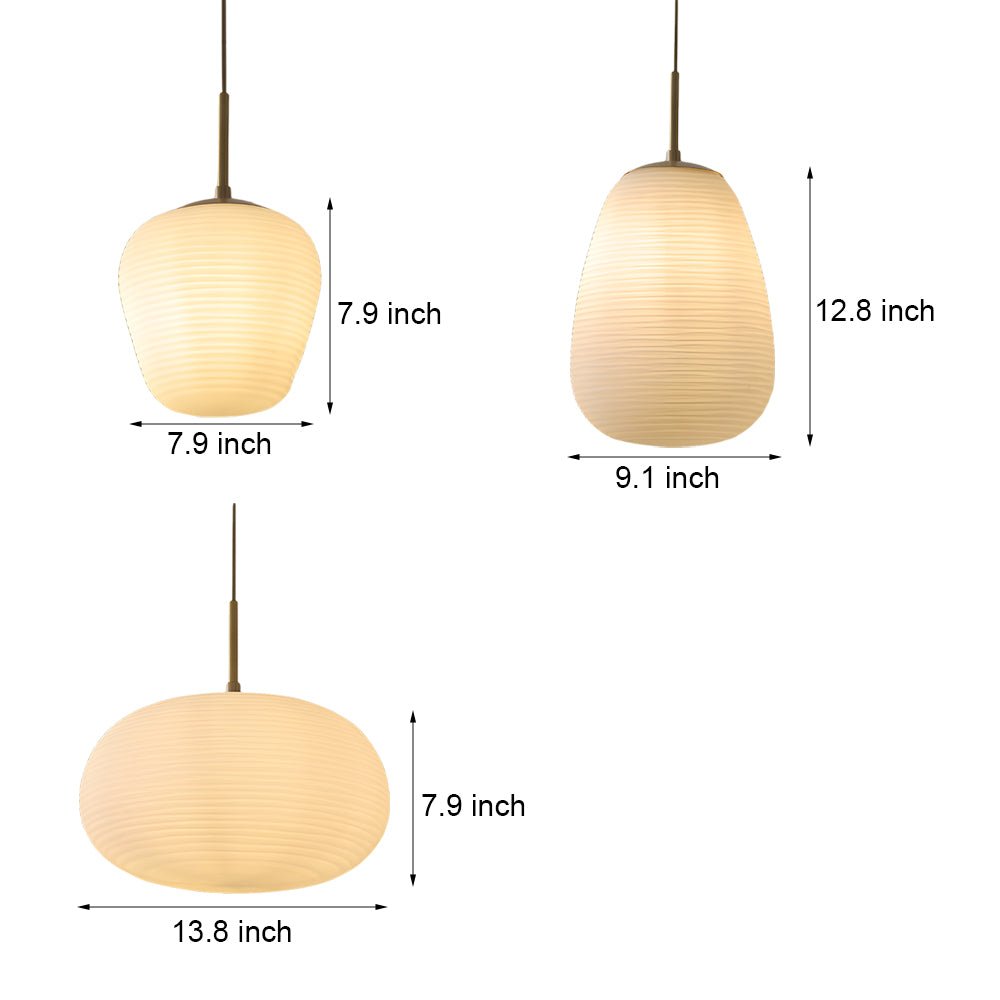 white glass pendant light by rituals