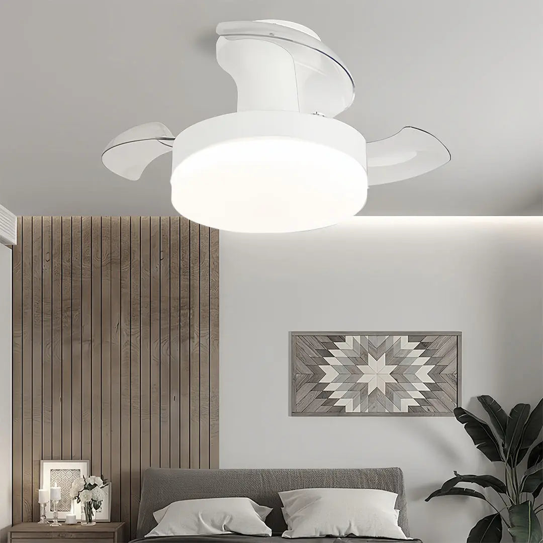 Silent Motor LED Ceiling Fans with Lights and Stepless Dimming Luxe